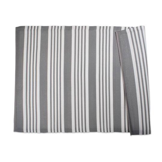 DII® Gray Multi Stripe Outdoor Rug, 4ft x 6ft.